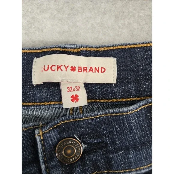 Lucky Brand 410 Athletic Straight Jeans Men's 32x32 Stretch Blue Denim - Picture 4 of 5